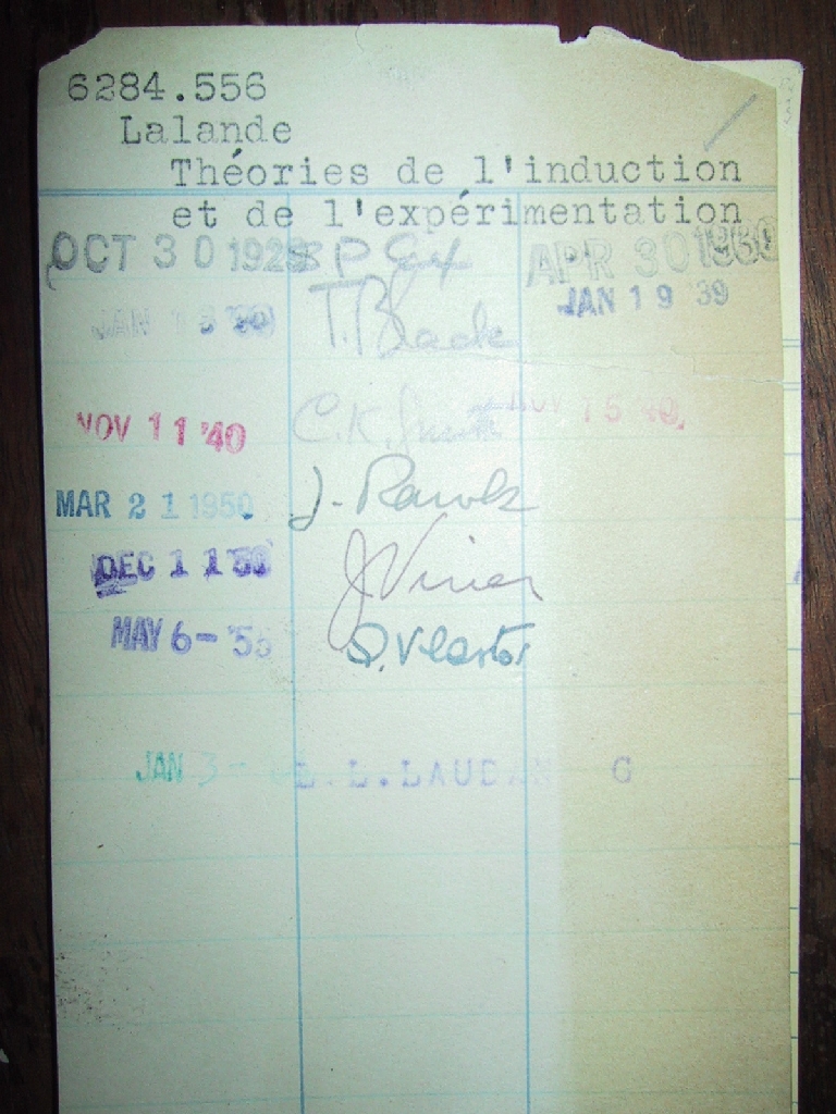 A Firestone Library card.