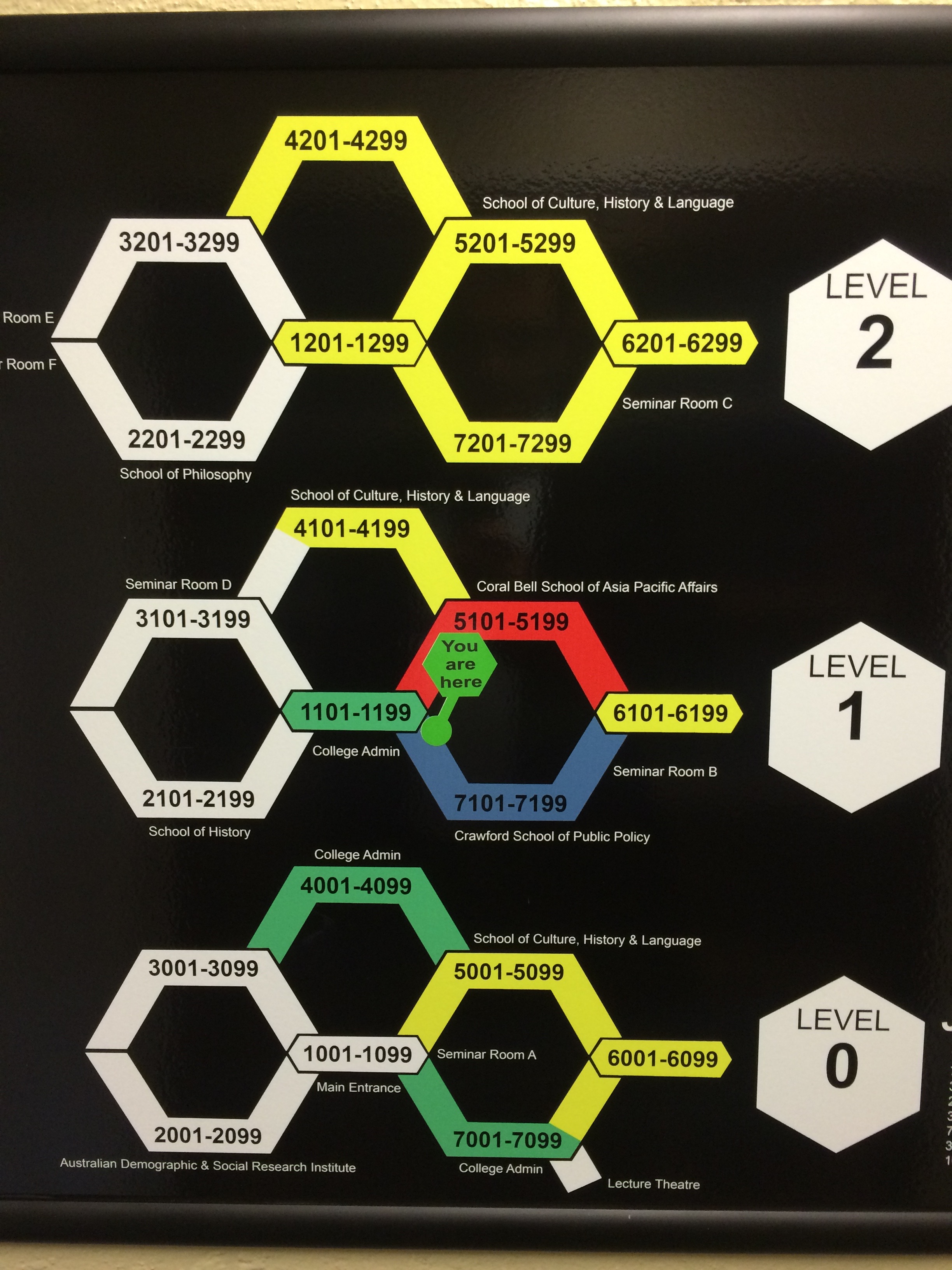 The Coombs Building Map.