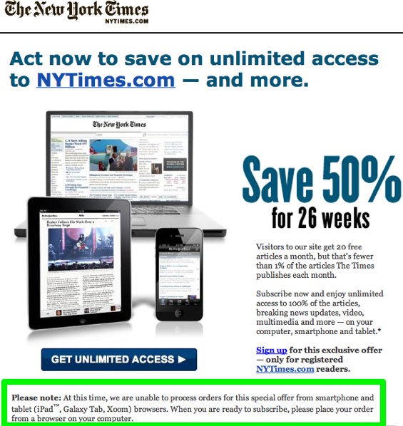 NYT offer NYT offer fail