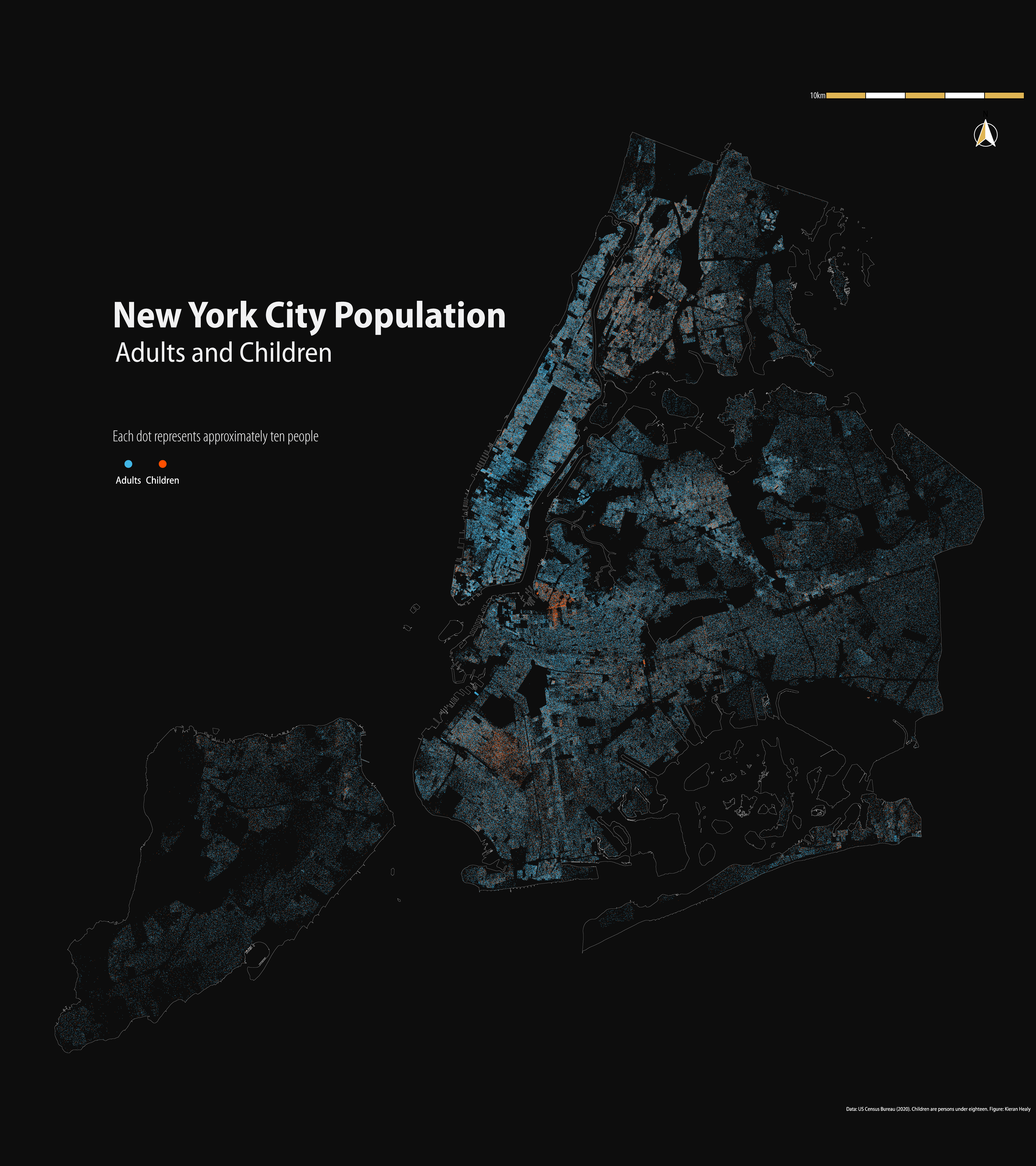 NYC Adult/Children dot-density map