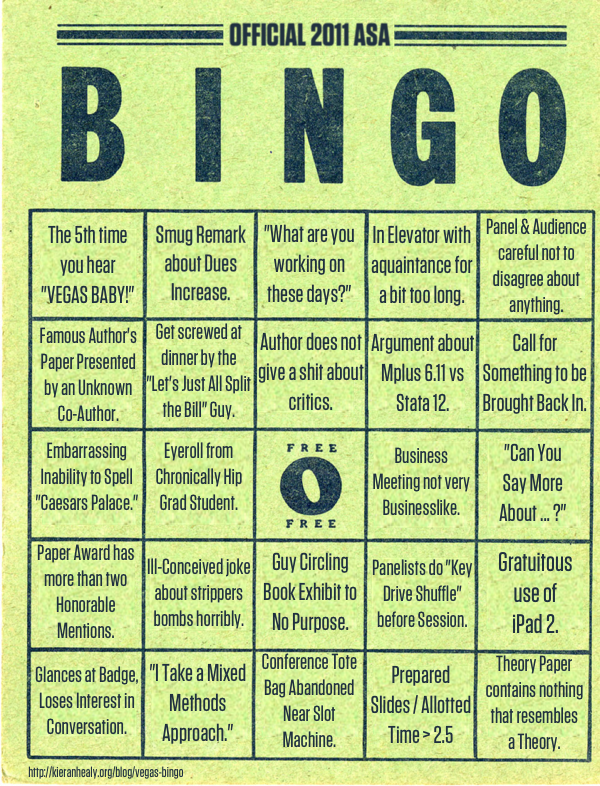 ASA 2010 Bingo Card