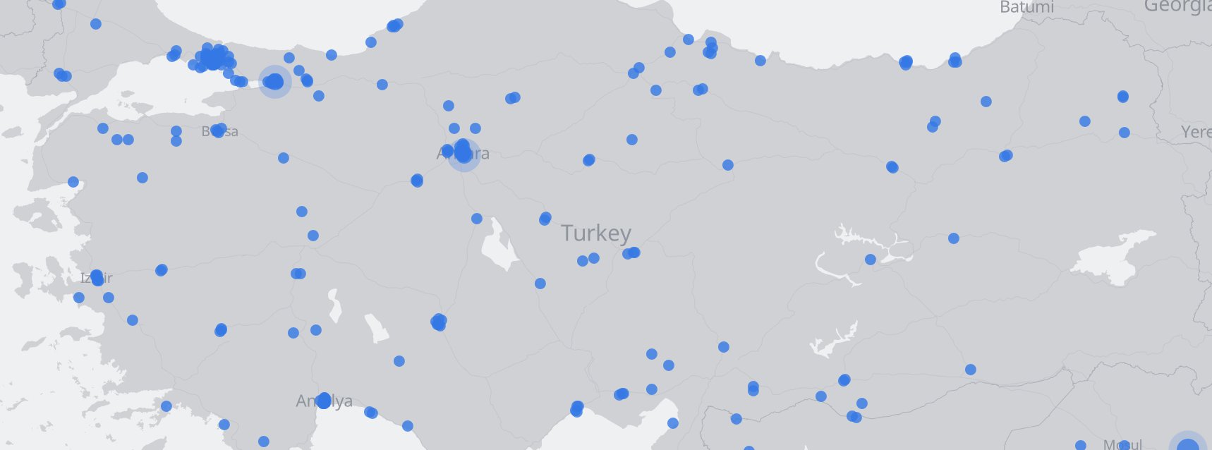 Facebook Live video streams around Turkey.
